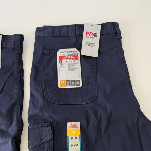 2-Carhartt Flame Resistant Rugged Flex Canvas Cargo Work Pants 44x30 Relaxed - Picture 2 of 7